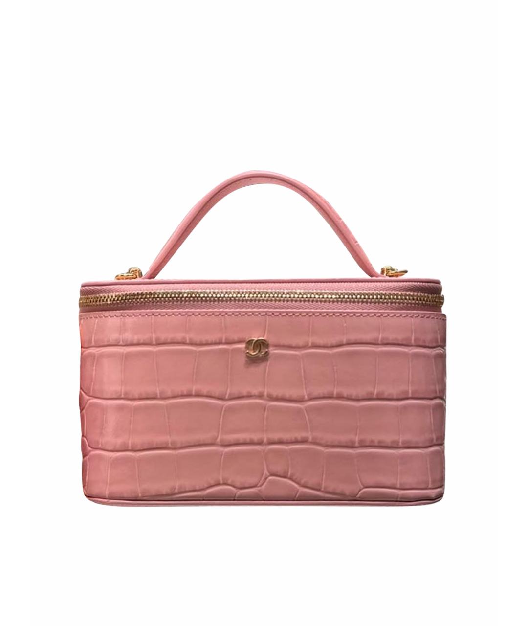 CHANEL Розовая сумка через плечо из искусственной кожи, фото 1