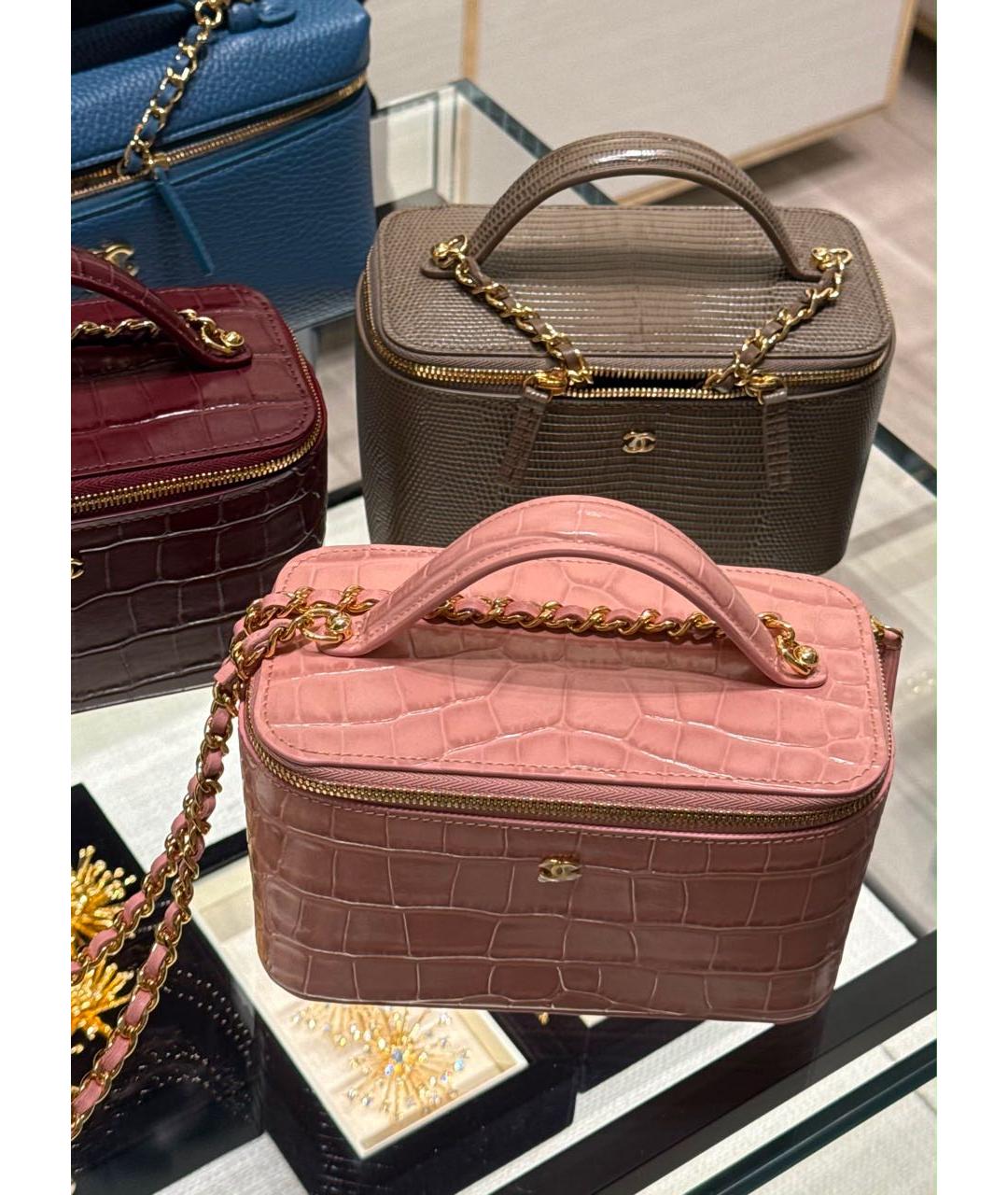 CHANEL Розовая сумка через плечо из искусственной кожи, фото 2