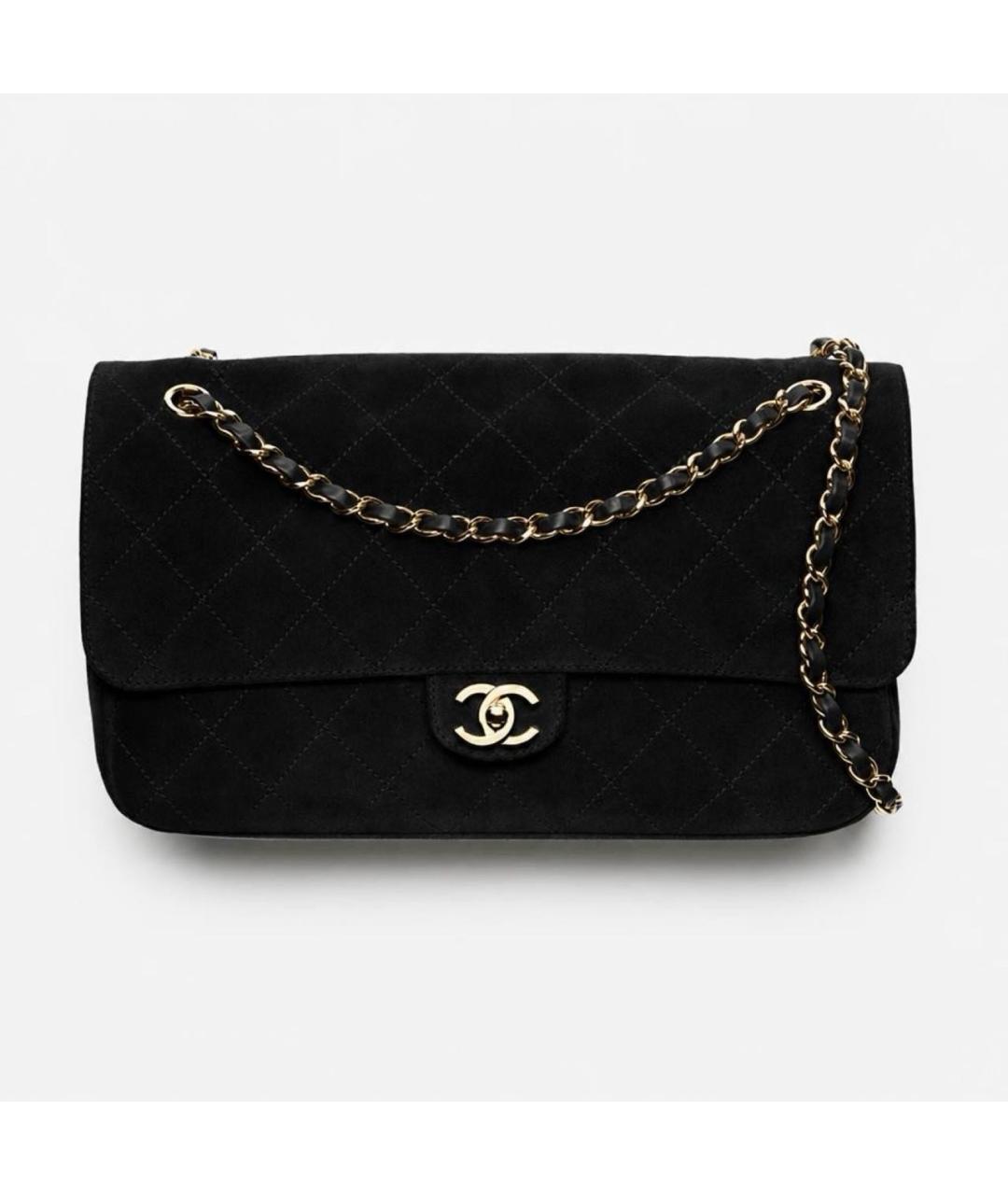 CHANEL Черная замшевая сумка через плечо, фото 6