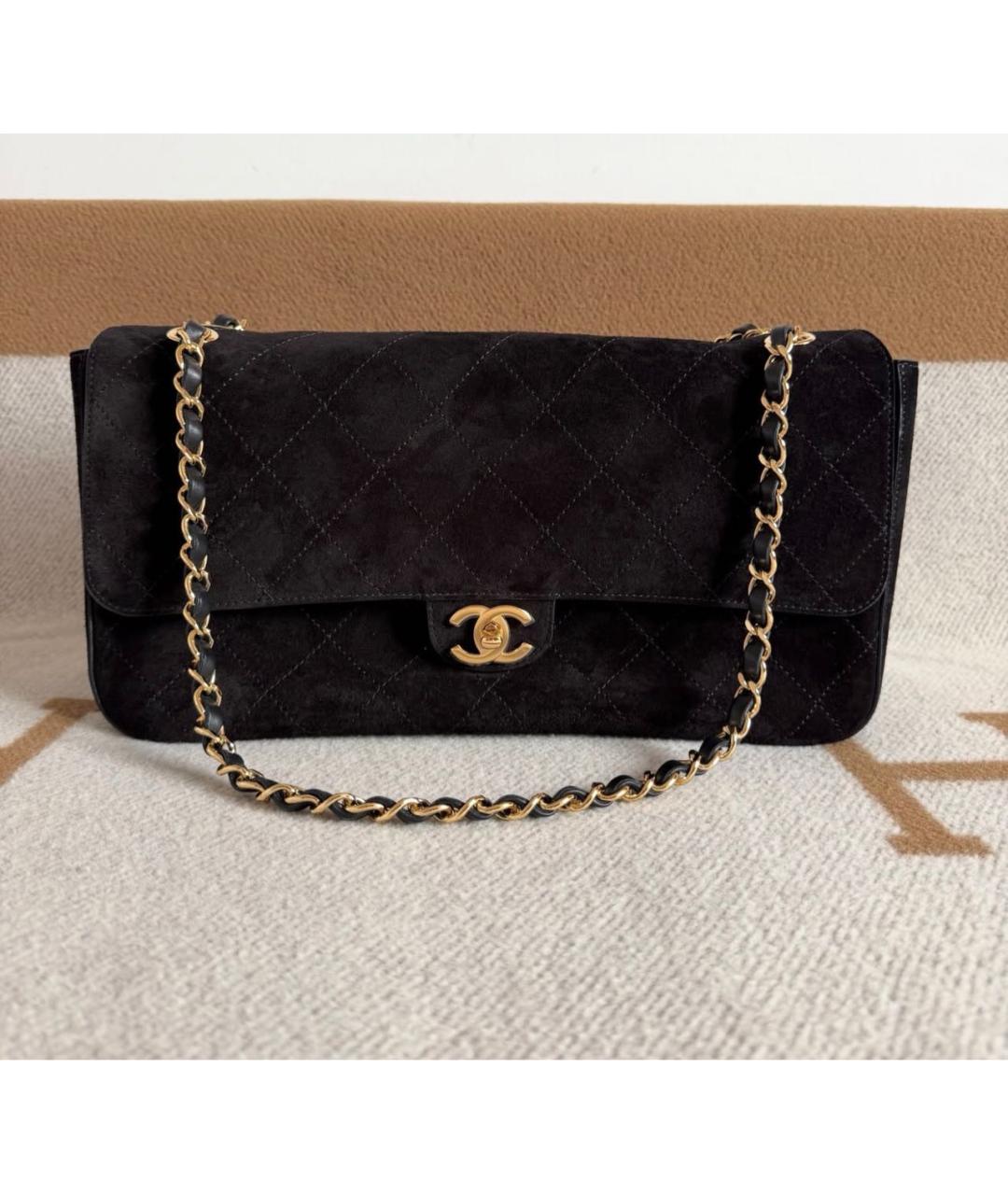 CHANEL Черная замшевая сумка через плечо, фото 2