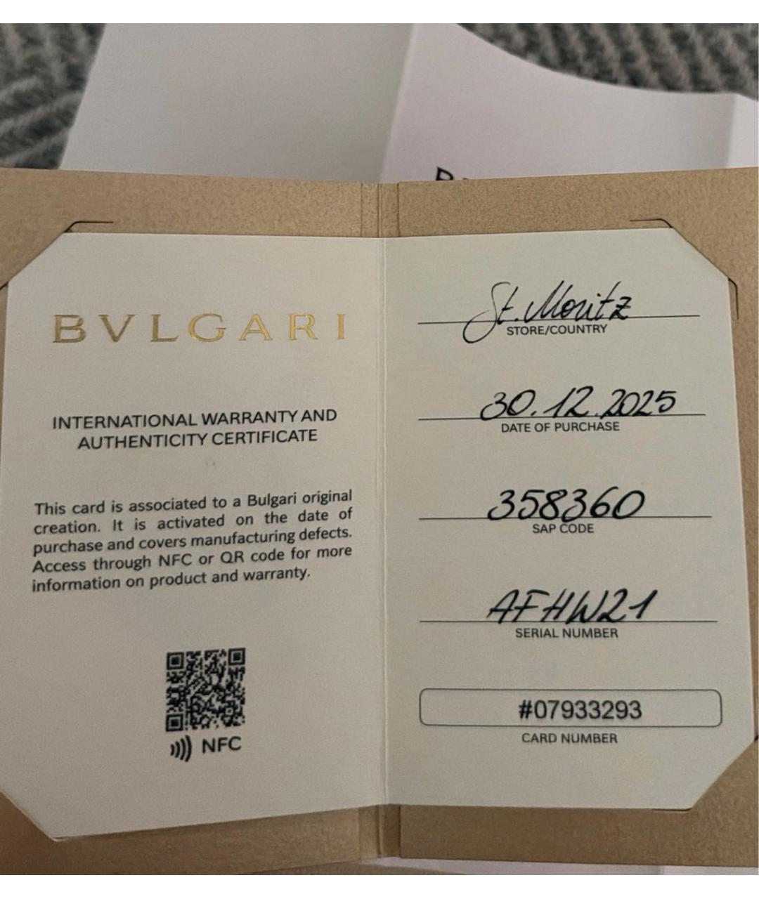 BVLGARI Серебряные серьги из белого золота, фото 3