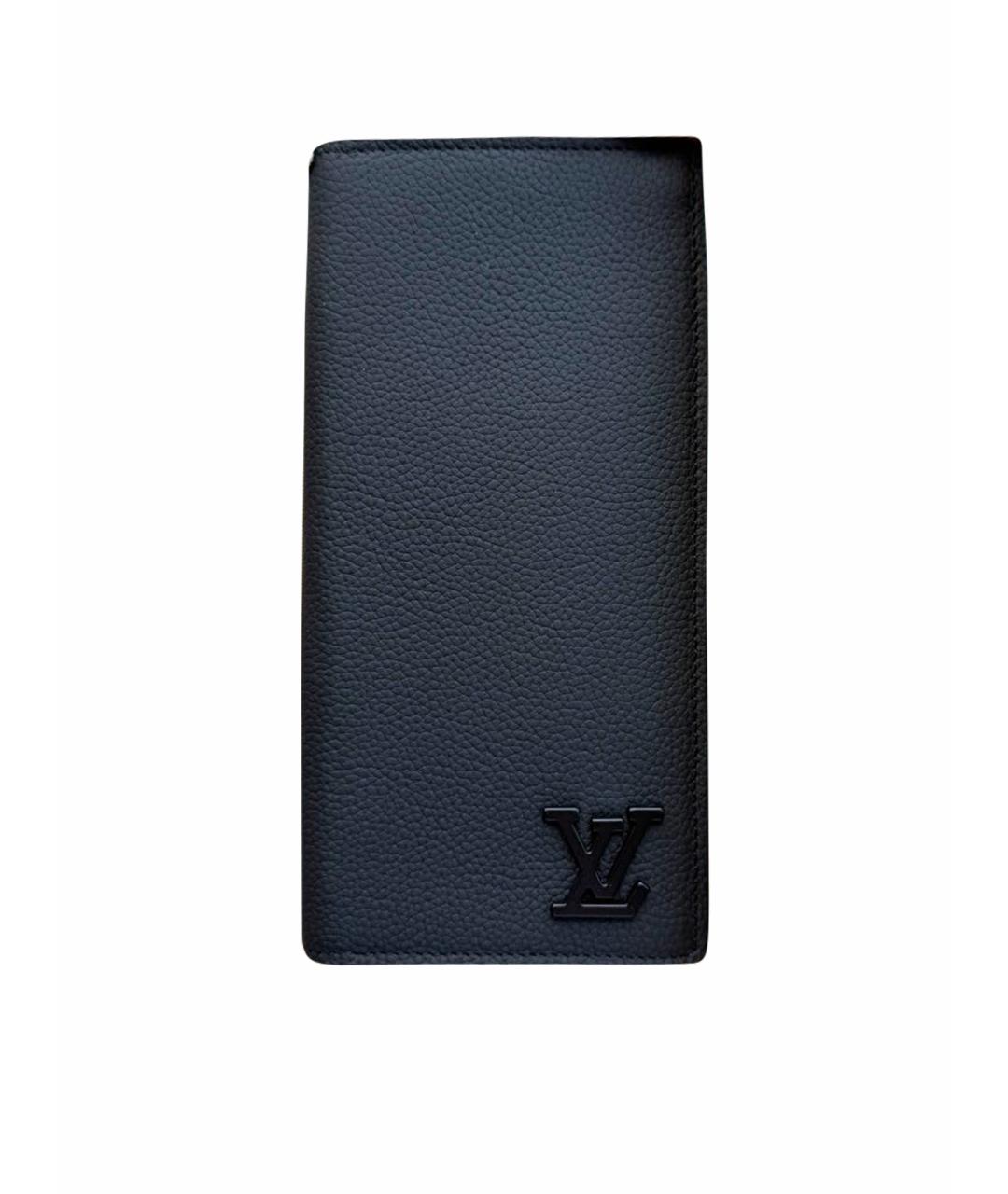 LOUIS VUITTON Черный кожаный кошелек, фото 1