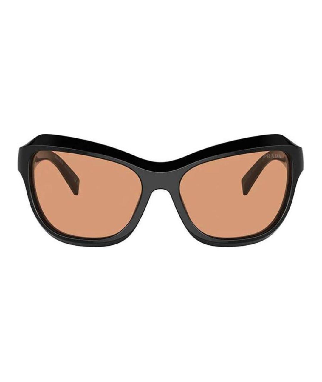 PRADA Черные пластиковые солнцезащитные очки, фото 3