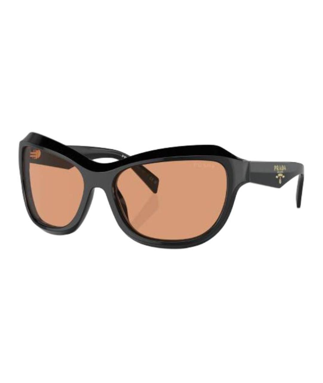 PRADA Черные пластиковые солнцезащитные очки, фото 1