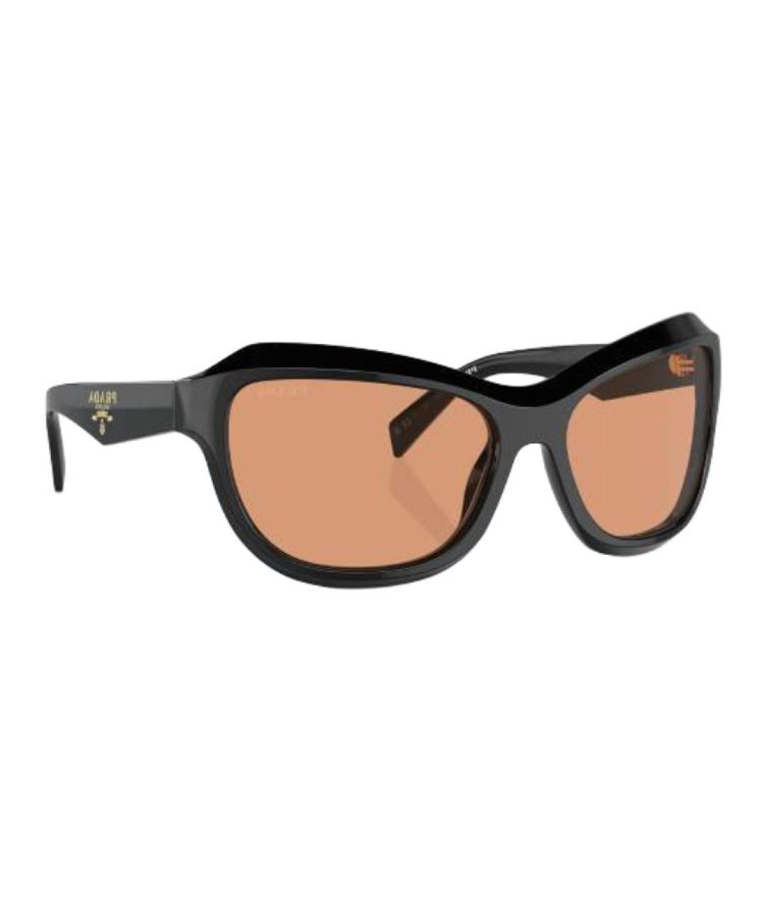 PRADA Черные пластиковые солнцезащитные очки, фото 2