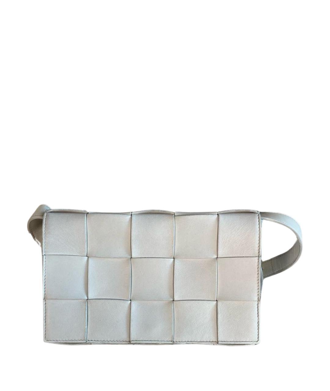 BOTTEGA VENETA Белая кожаная сумка через плечо, фото 1