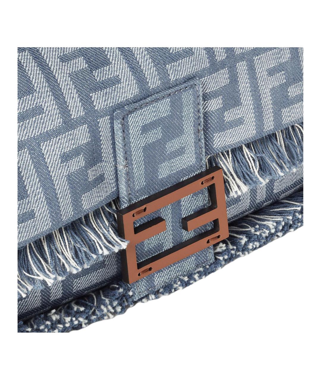 FENDI Голубая тканевая сумка через плечо, фото 5