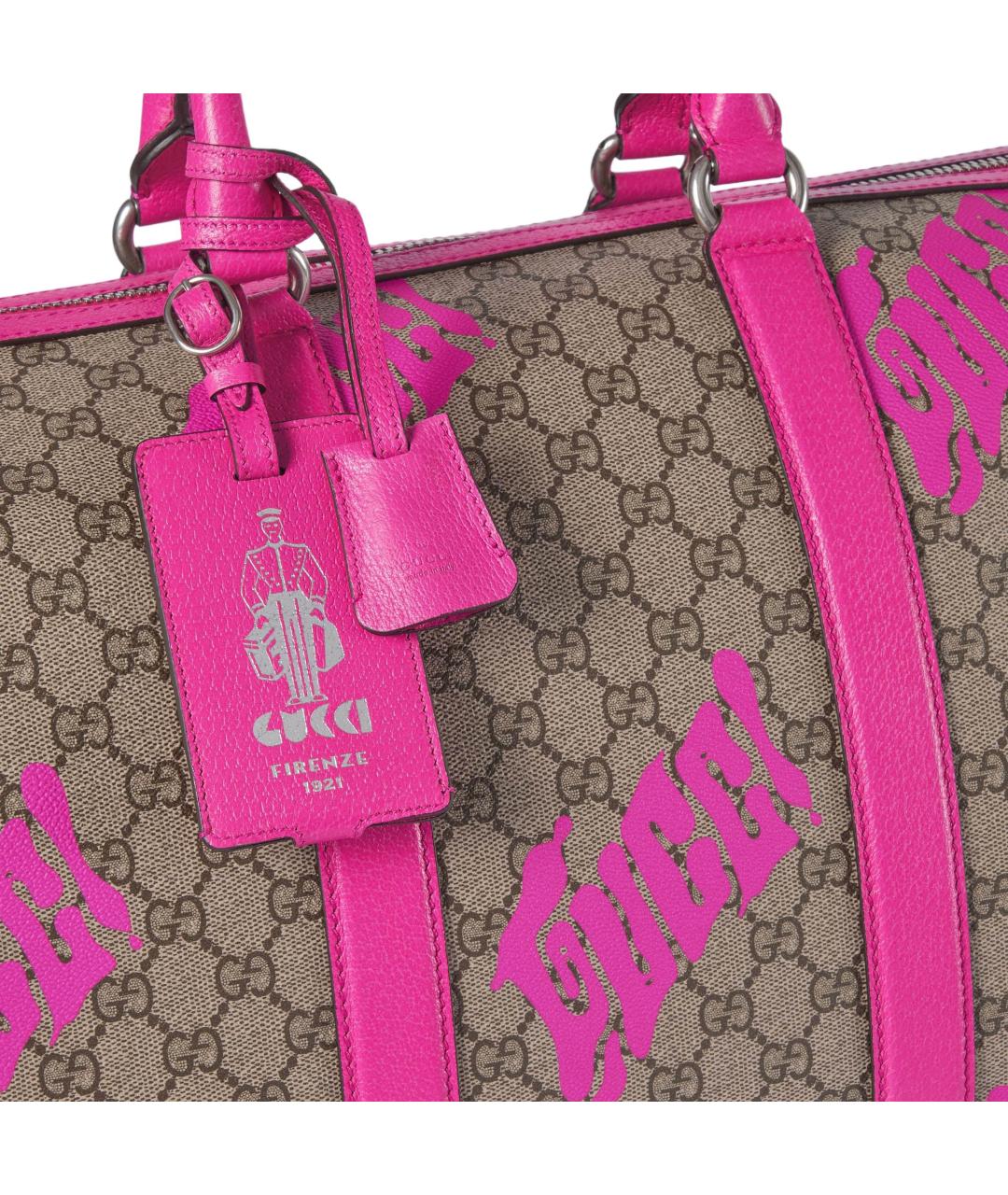 GUCCI Бежевая канва дорожная/спортивная сумка, фото 5