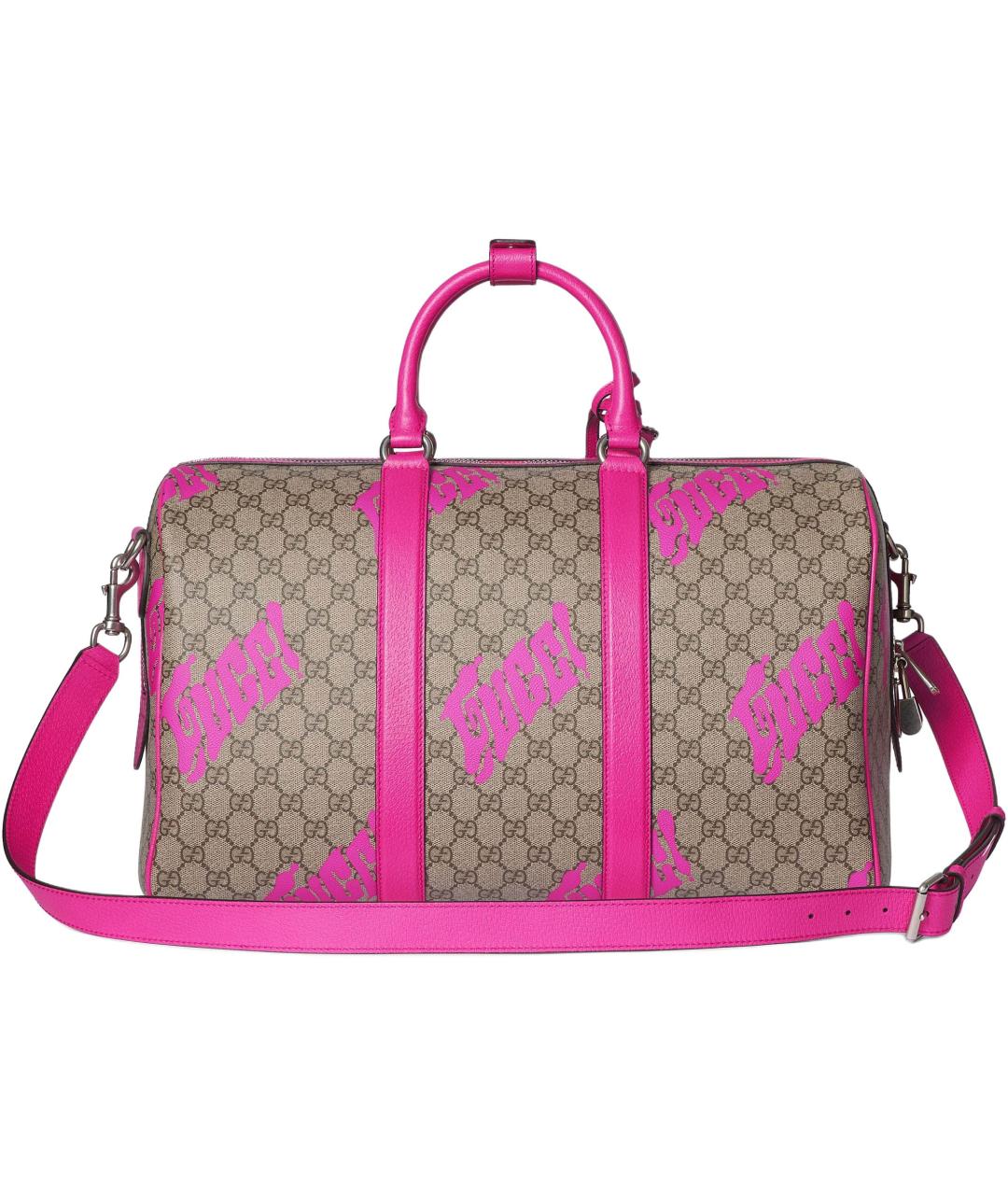 GUCCI Бежевая канва дорожная/спортивная сумка, фото 2