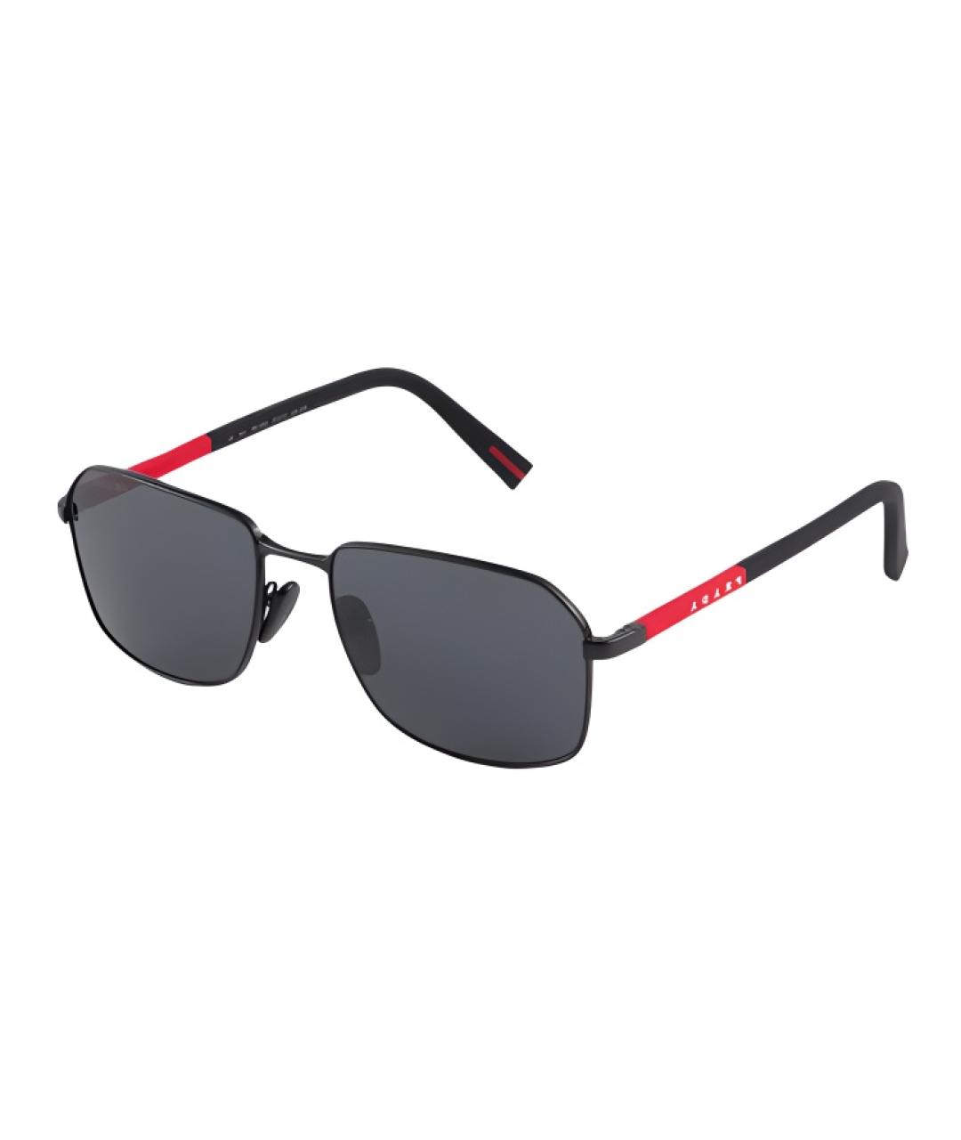 PRADA Черные металлические солнцезащитные очки, фото 1