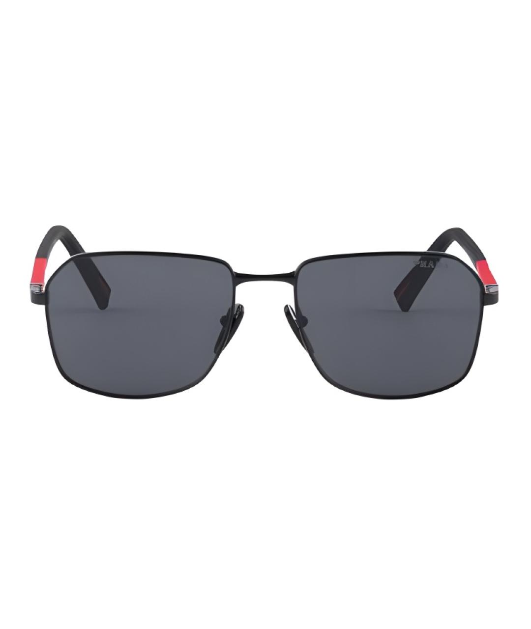 PRADA Черные металлические солнцезащитные очки, фото 2