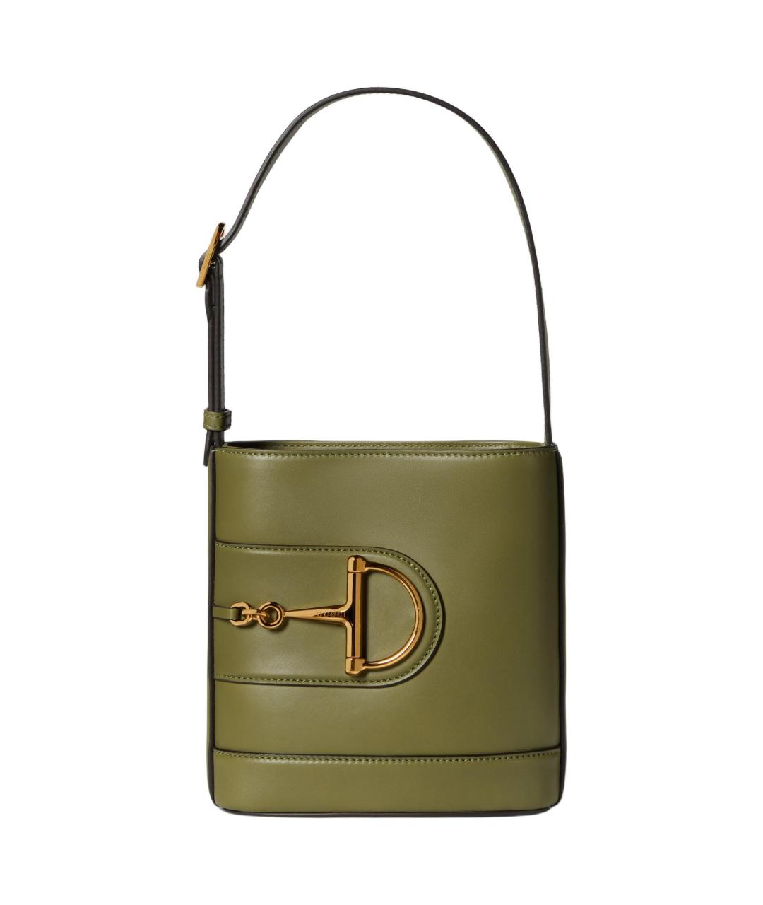GUCCI Зеленая кожаная сумка через плечо, фото 2