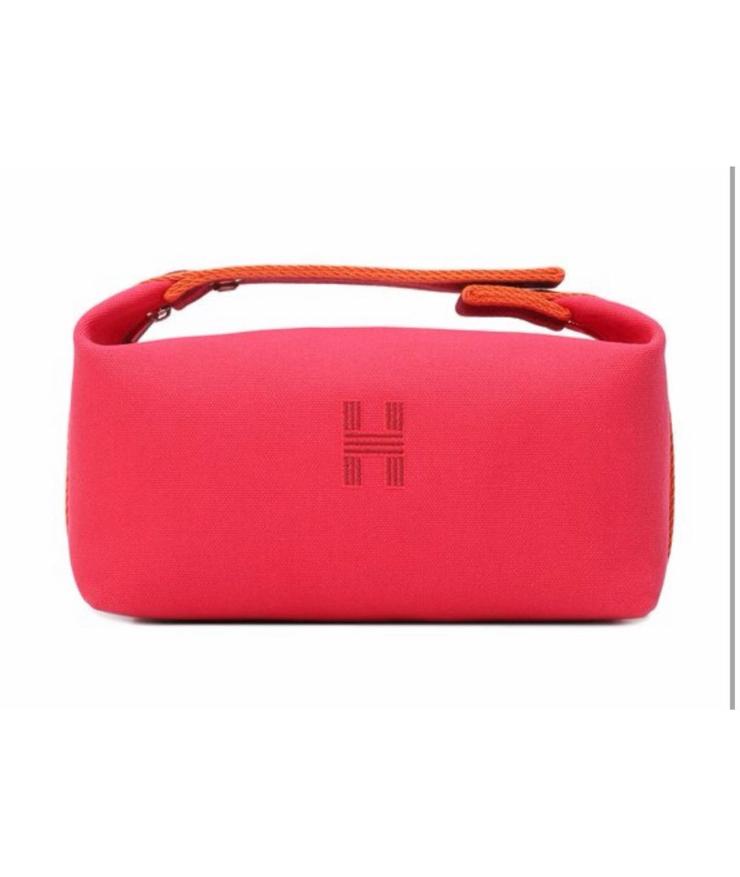 HERMES Фуксия хлопковая косметичка, фото 8