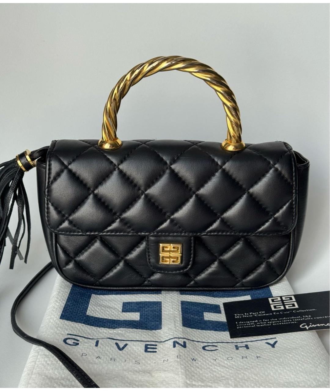 GIVENCHY Черная кожаная сумка с короткими ручками, фото 7