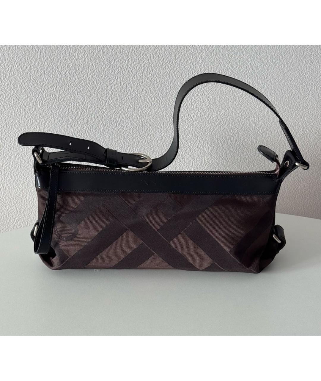 LANCEL Коричневая канва сумка с короткими ручками, фото 4