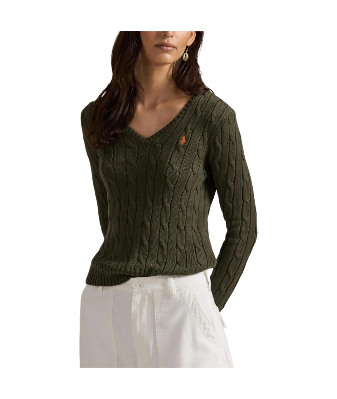 POLO RALPH LAUREN Зеленый джемпер / свитер, фото 3