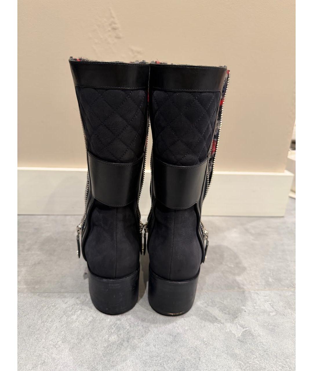 CHANEL Черные кожаные ботинки, фото 3