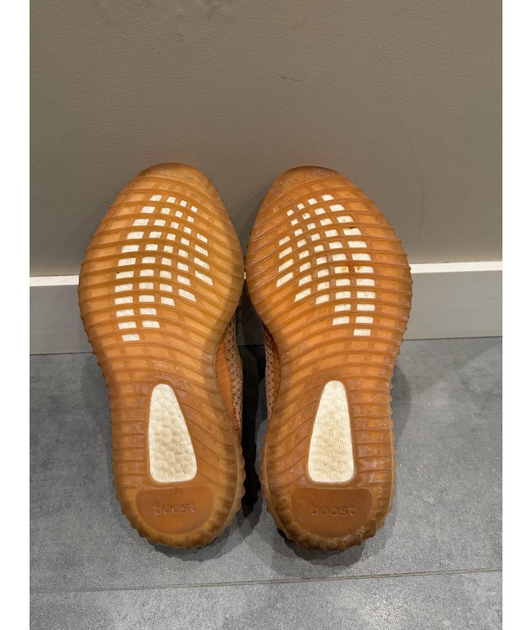 ADIDAS YEEZY Оранжевые текстильные кроссовки, фото 5