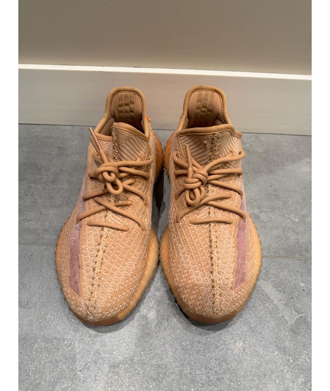 ADIDAS YEEZY Оранжевые текстильные кроссовки, фото 2