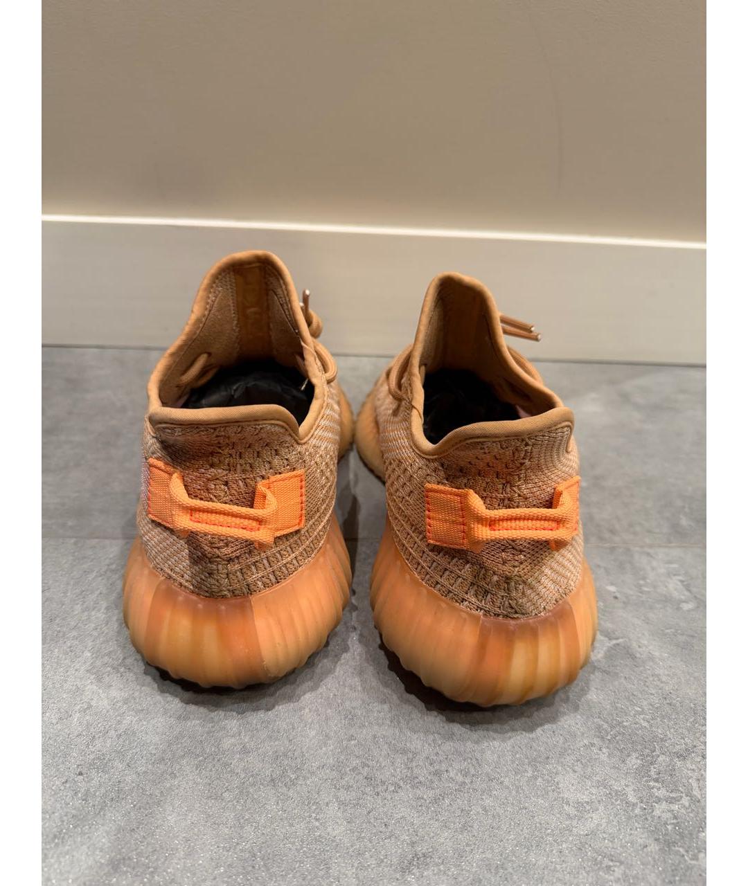 ADIDAS YEEZY Оранжевые текстильные кроссовки, фото 4