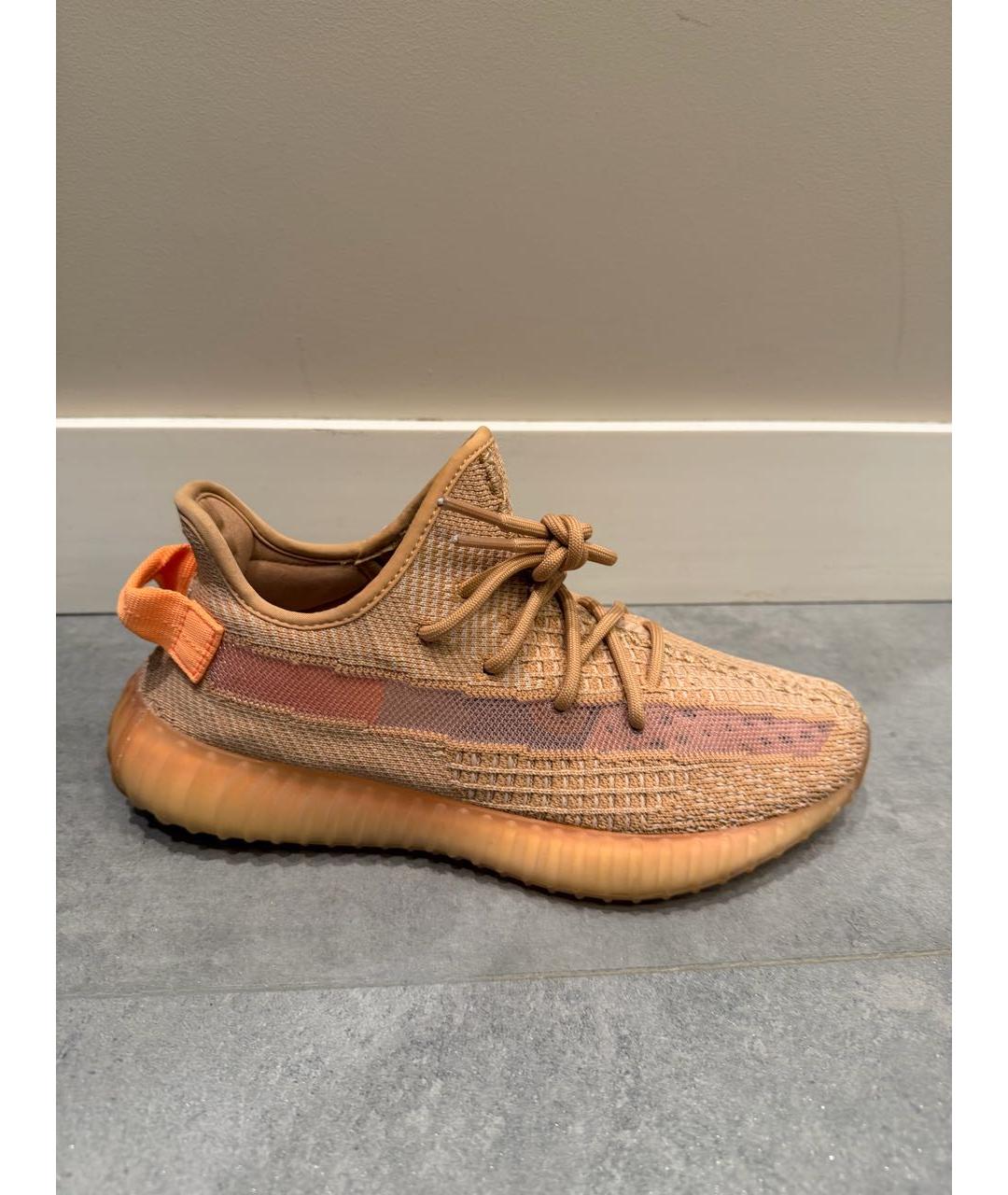 ADIDAS YEEZY Оранжевые текстильные кроссовки, фото 7