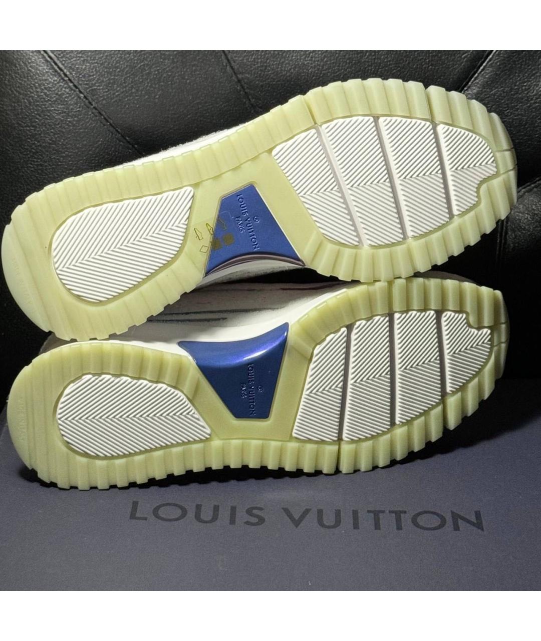 LOUIS VUITTON Белые текстильные низкие кроссовки / кеды, фото 6