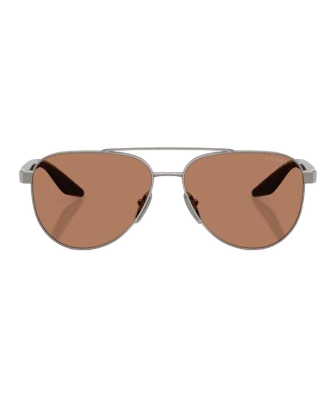 PRADA Серые металлические солнцезащитные очки, фото 2