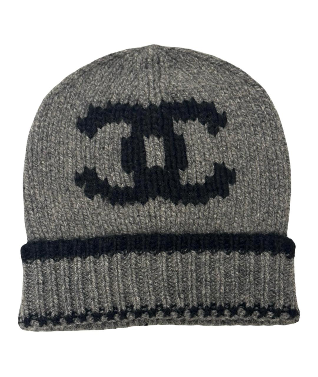 CHANEL Серая кашемировая шапка, фото 1
