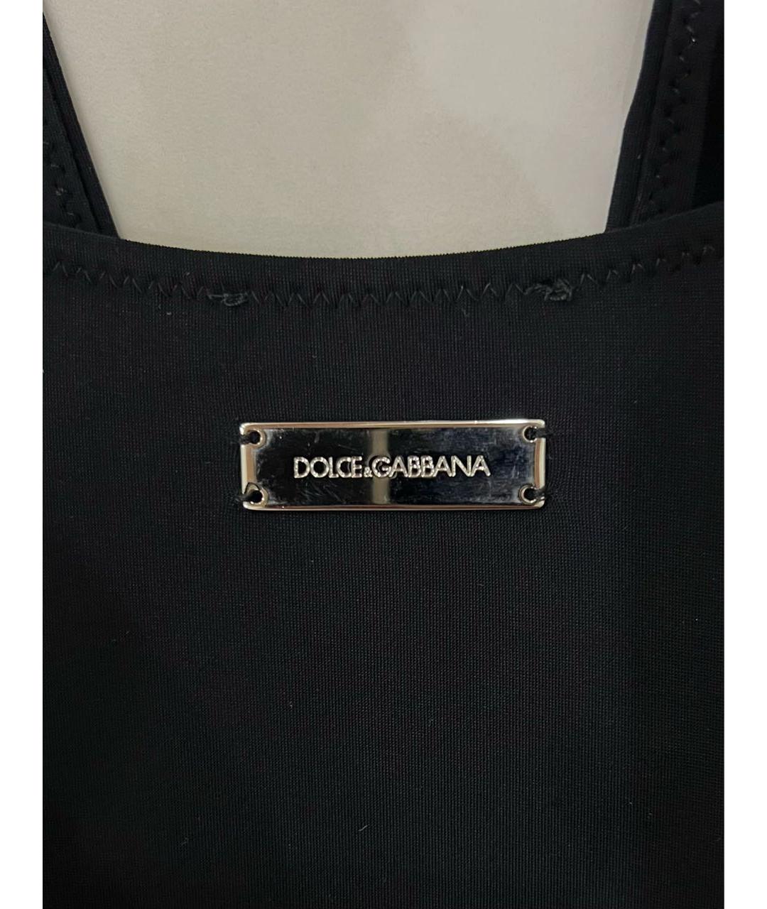 DOLCE&GABBANA Черный полиамидовый купальник, фото 6