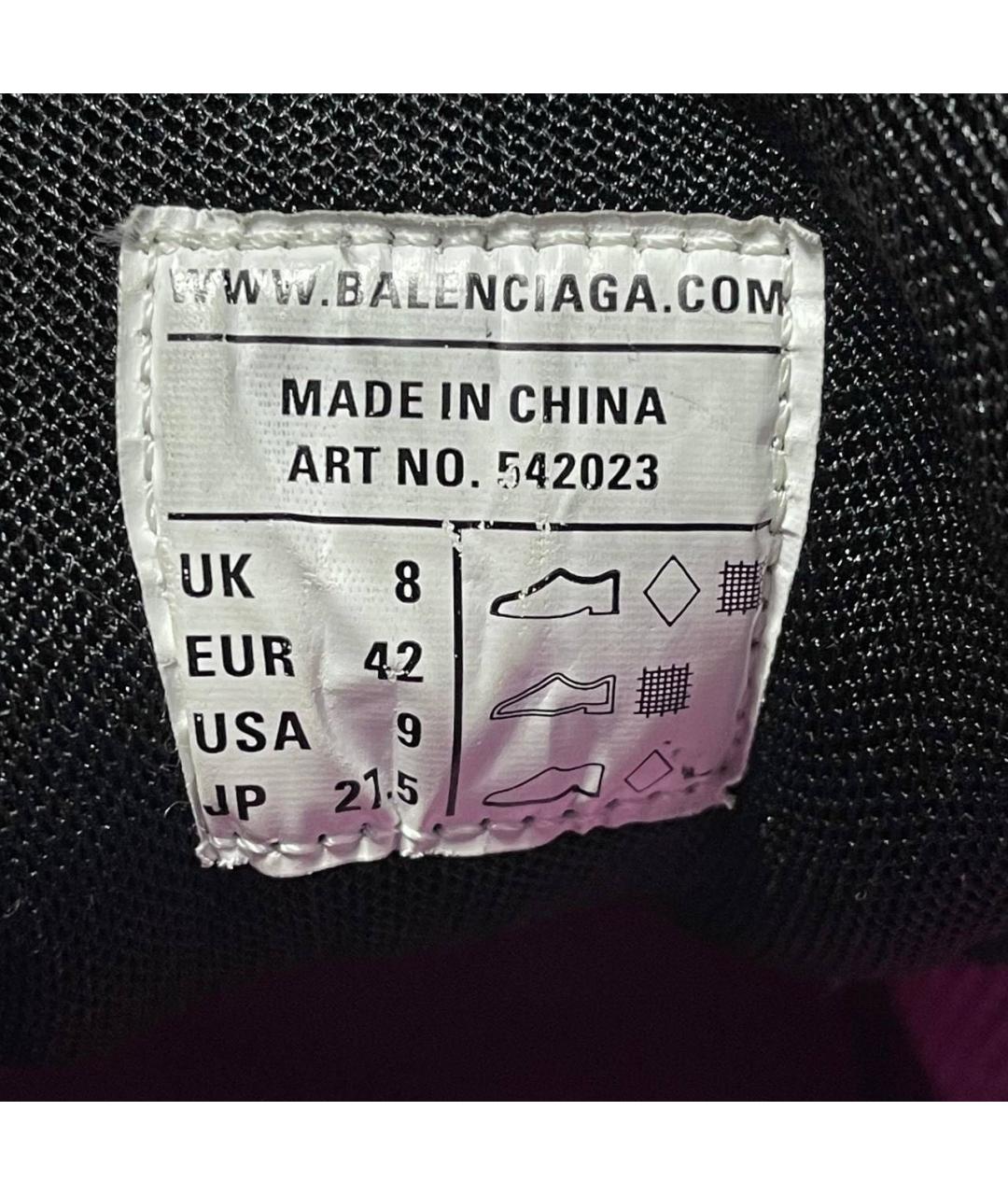BALENCIAGA Бирюзовые текстильные низкие кроссовки / кеды, фото 5