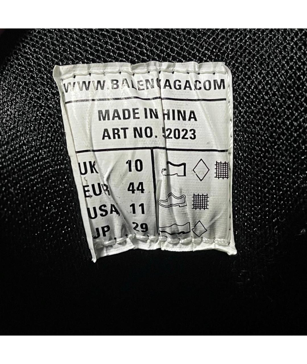 BALENCIAGA Черные текстильные низкие кроссовки / кеды, фото 5