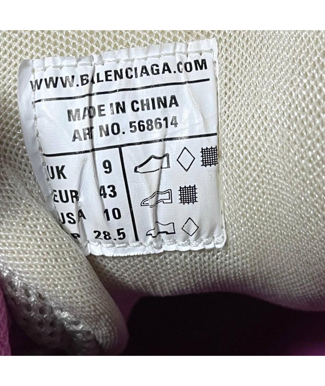 BALENCIAGA Белые текстильные низкие кроссовки / кеды, фото 6