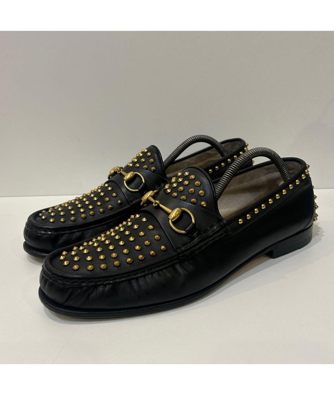 GUCCI Черные кожаные мокасины, фото 4