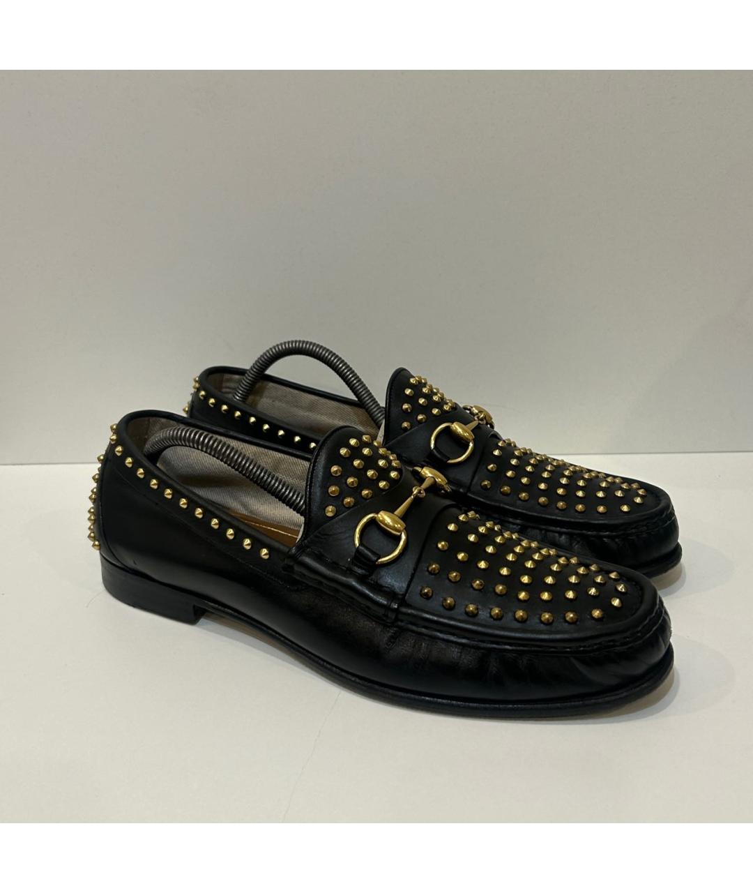GUCCI Черные кожаные мокасины, фото 2