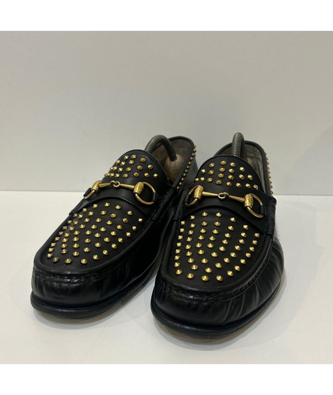 GUCCI Черные кожаные мокасины, фото 3