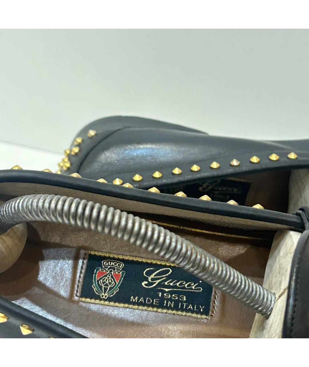 GUCCI Черные кожаные мокасины, фото 7