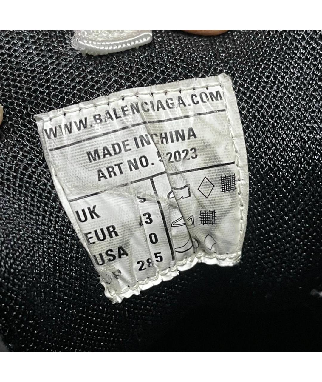 BALENCIAGA Зеленые текстильные низкие кроссовки / кеды, фото 6
