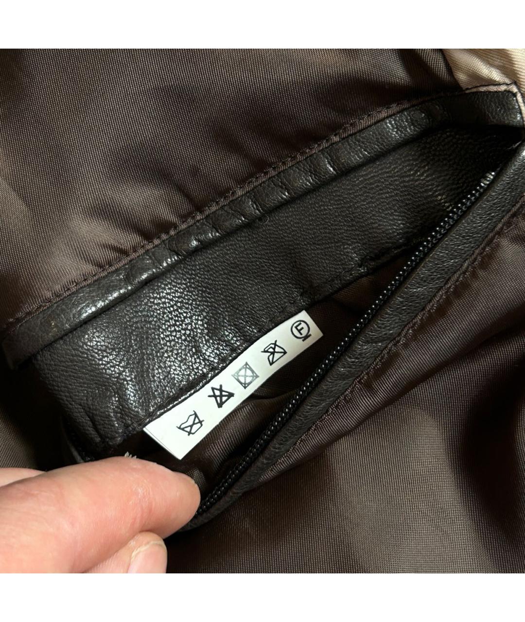HUGO BOSS Хаки кожаная куртка, фото 4