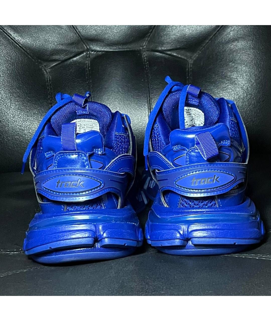 BALENCIAGA Синие текстильные низкие кроссовки / кеды, фото 2