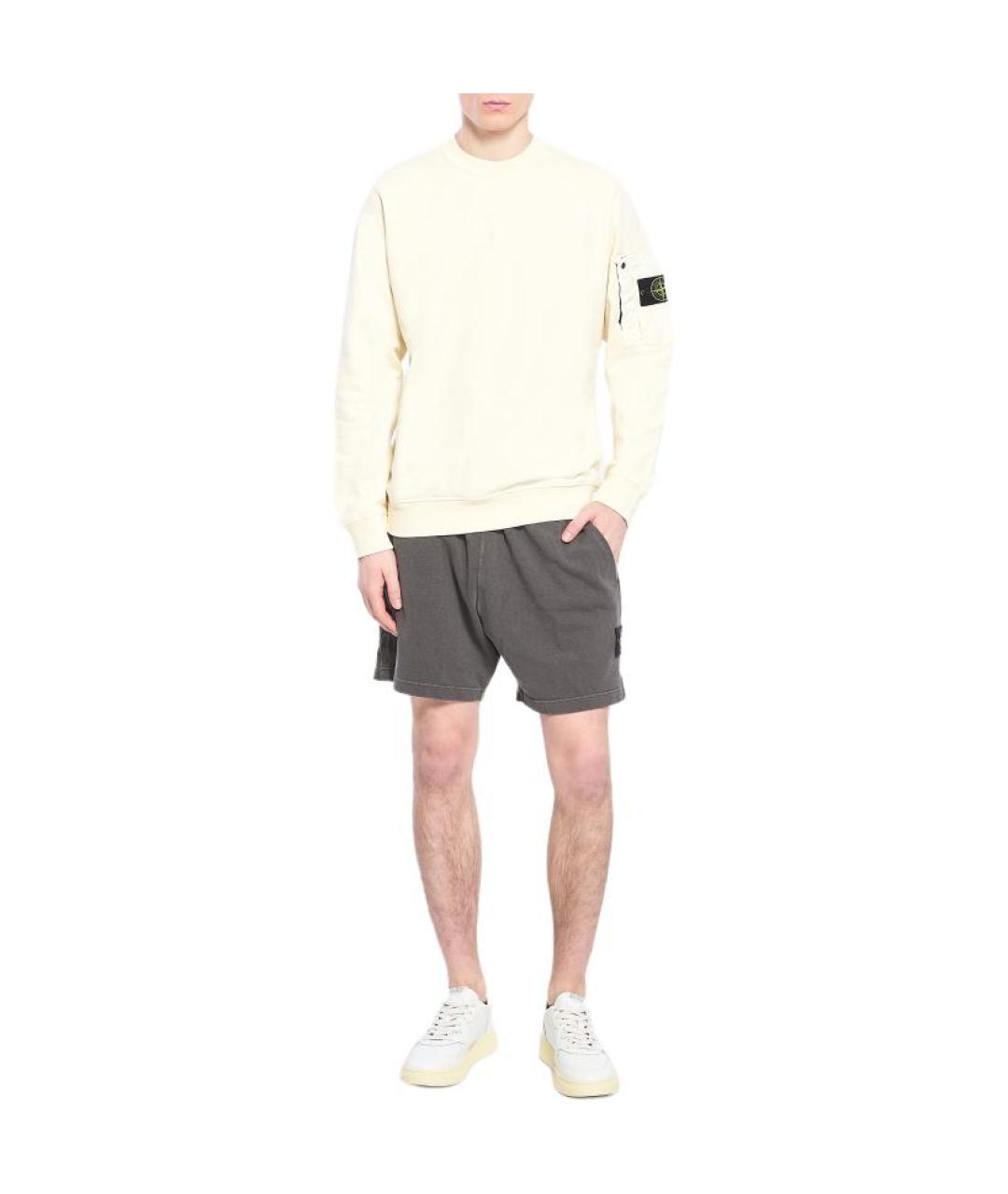 STONE ISLAND Серые шорты, фото 3