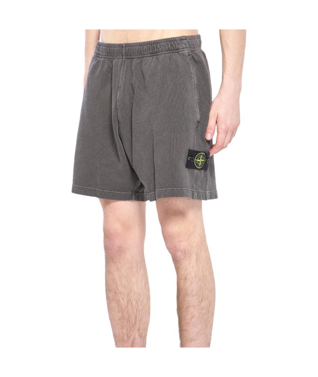 STONE ISLAND Серые шорты, фото 4