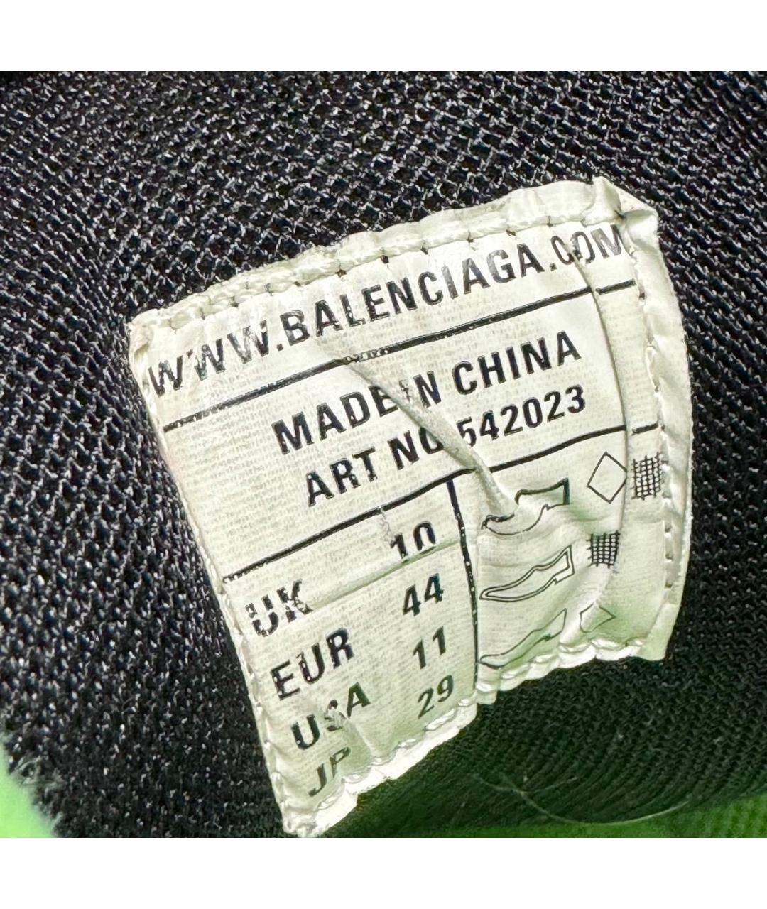 BALENCIAGA Зеленые текстильные низкие кроссовки / кеды, фото 5