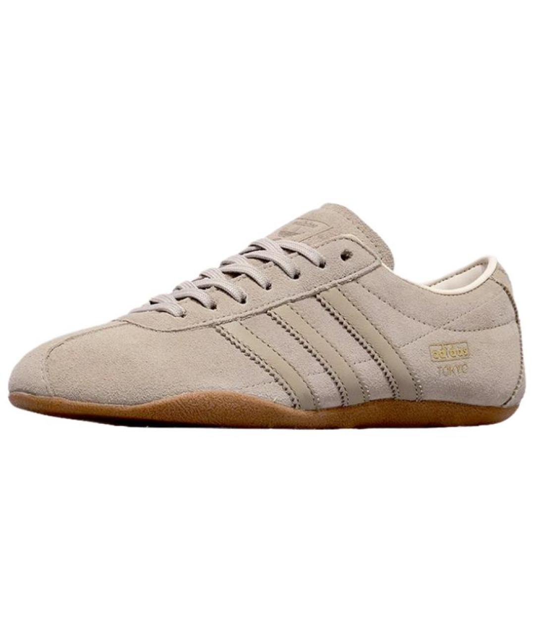 ADIDAS Бежевые замшевые кеды, фото 3