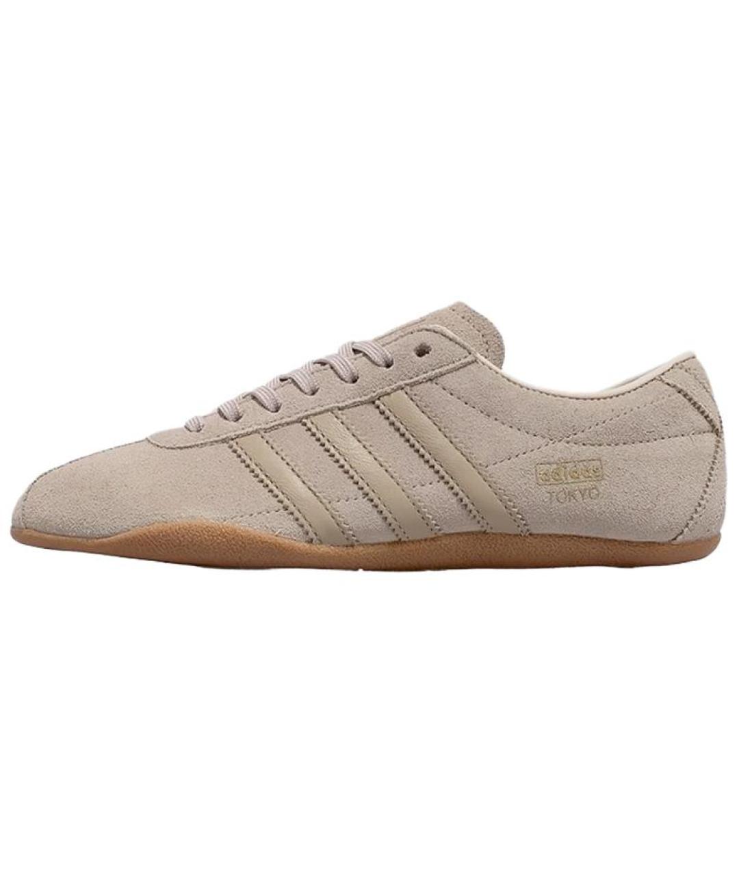ADIDAS Бежевые замшевые кеды, фото 5