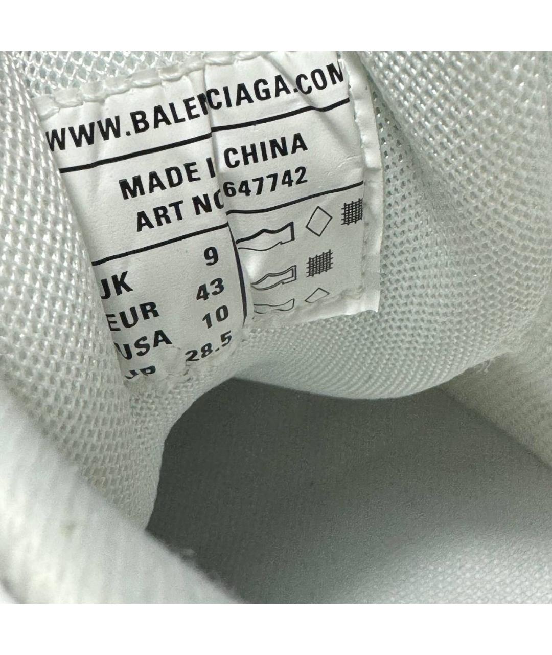 BALENCIAGA Бежевые текстильные низкие кроссовки / кеды, фото 7