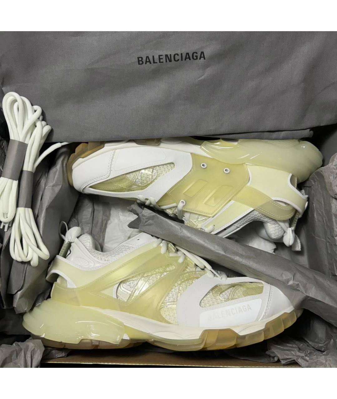 BALENCIAGA Бежевые текстильные низкие кроссовки / кеды, фото 3