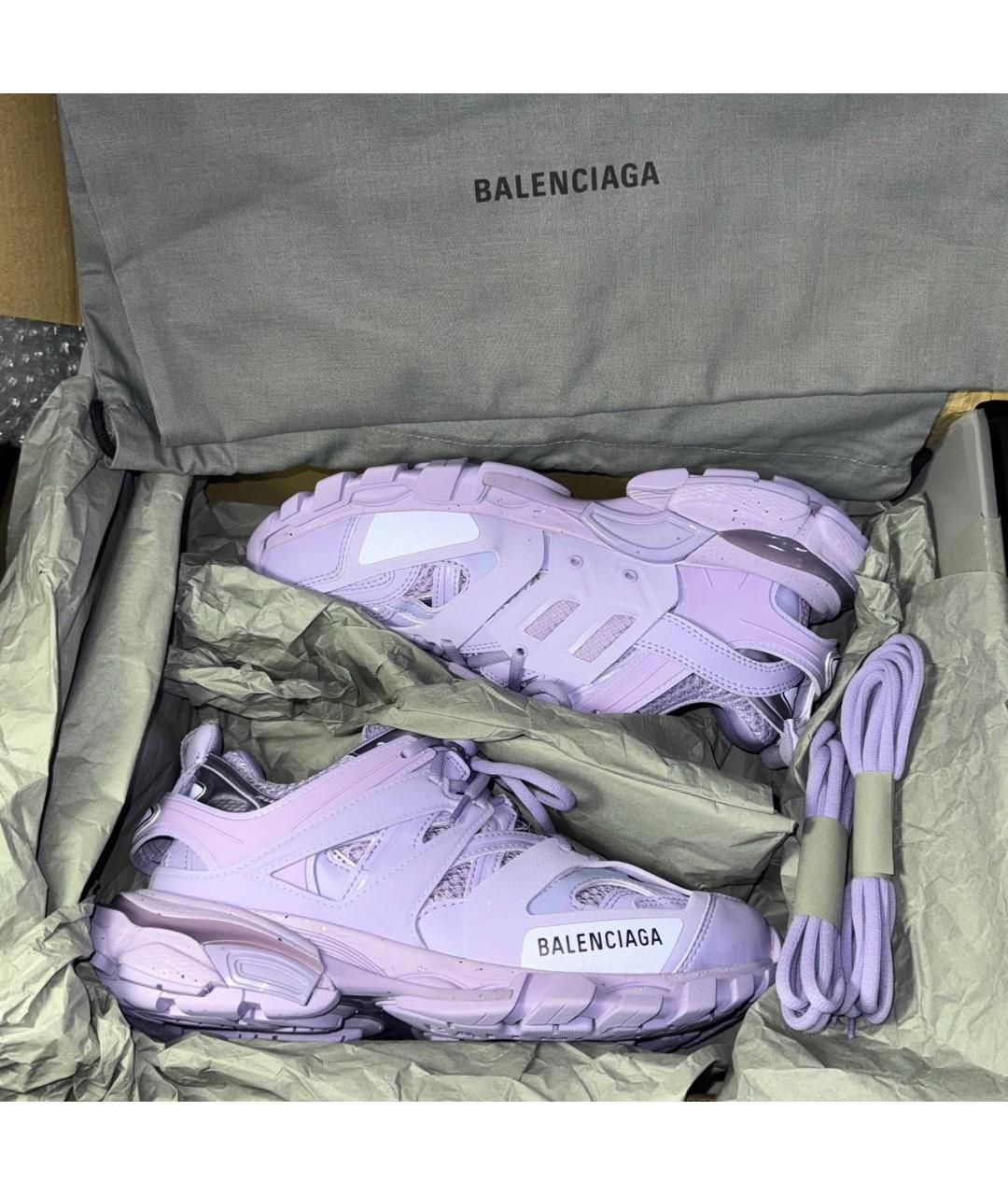 BALENCIAGA Фиолетовые текстильные кроссовки, фото 8