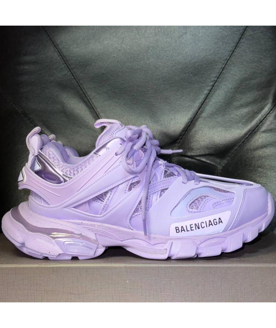 BALENCIAGA Фиолетовые текстильные кроссовки, фото 9