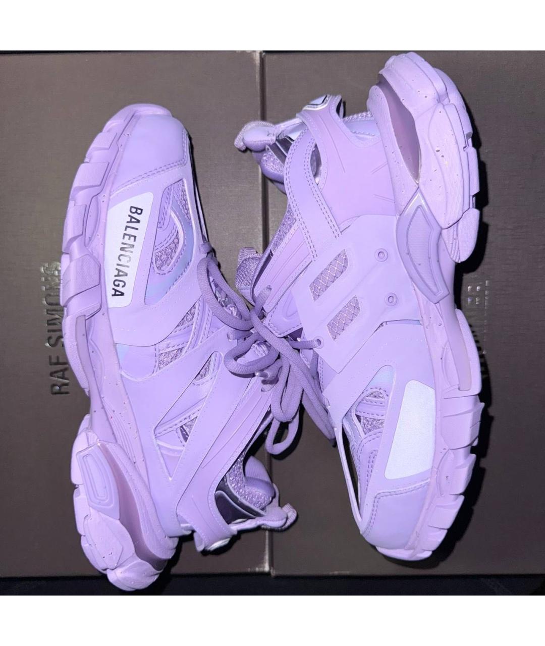 BALENCIAGA Фиолетовые текстильные кроссовки, фото 4