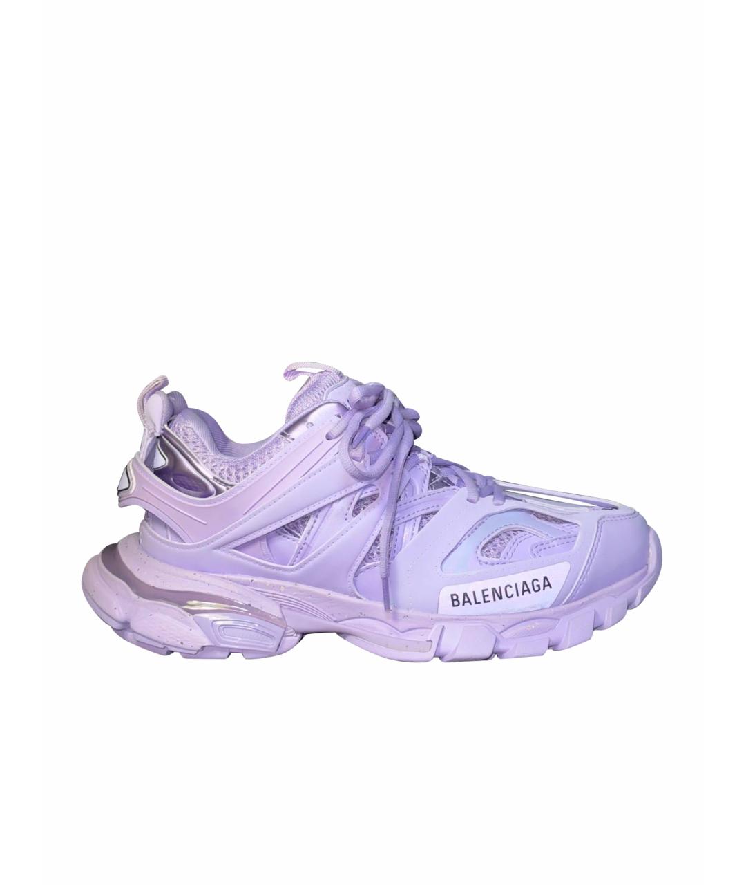 BALENCIAGA Фиолетовые текстильные кроссовки, фото 1